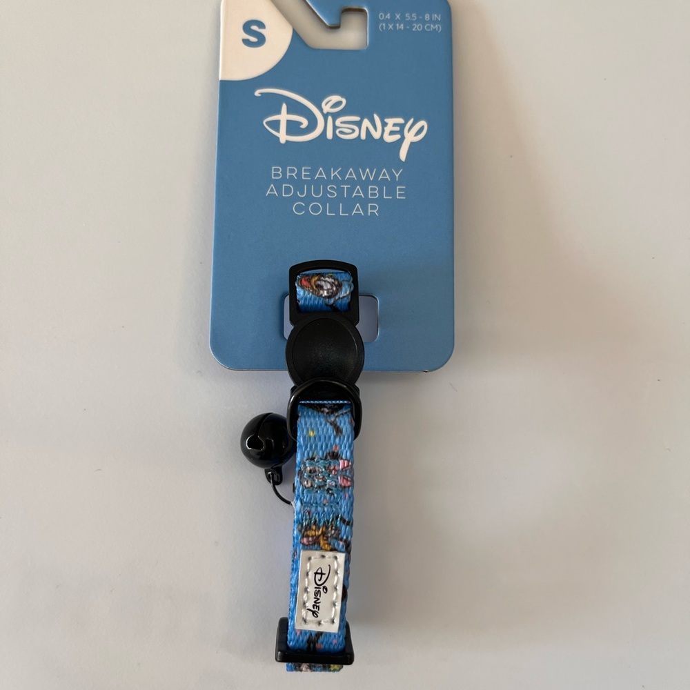 Cat Collar - Small - Disney Mickey & Friends Blue Collar with Black Bell